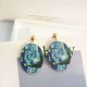 Retro Style Starry Sky Ear Drop Earring Printed Baroque Temperament Girl Earring