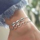 Retro Style Wave Spray Anklet Sliver Alloy Shell Anklets For Women Jewelry