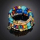 Retro Turquoise Winding Bracelet Multi-Layer Natural Stone Bracelet For Men Women