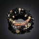 Retro Turquoise Winding Bracelet Multi-Layer Natural Stone Bracelet For Men Women