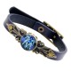 Retro Unisex Twelve Constellations Alloy Leather Bangle Anti-fatigue Adjustable Bracelet