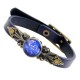 Retro Unisex Twelve Constellations Alloy Leather Bangle Anti-fatigue Adjustable Bracelet