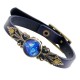 Retro Unisex Twelve Constellations Alloy Leather Bangle Anti-fatigue Adjustable Bracelet