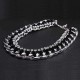 Rhinestone Woven Rope Thick Chain Collar Choker Statement Necklace