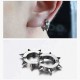 Rivets Hedgehog Punk Rock Titanium Steel Unisex Earring for Men Women