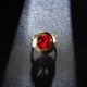 Ruby Crystal Gold Plated Fine Copper Elegant Finger Ring Fine Jewelry for Women