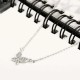 S925 Silver Micro Rhinestone All-match Butterfly Clavicle Necklace