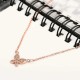 S925 Silver Micro Rhinestone All-match Butterfly Clavicle Necklace