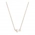 S925 Sterling Silver Rhinestone Artificial Pearl Leaves Short Clavicle Necklace