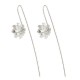 S925 Vintage Sterling Silver Lotus Women Earrings