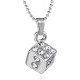 SIlver Crystal Rhinestone Heart Letter Moon Clavicle Women Necklace Chain