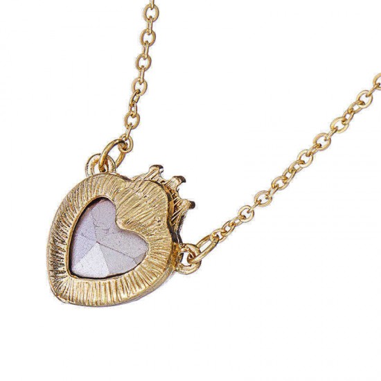 Sailor Moon Crown Ami Regresa Pendant Silver Gold Plating Gift Heart Necklace Chain