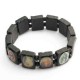 Saints Jesus Religiou Wood Stretch Elastic Bracelet Women Men