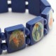 Saints Jesus Religiou Wood Stretch Elastic Bracelet Women Men