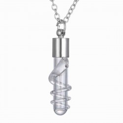 Seeds In Glass Wish Bottle Chain Necklace