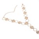 Sexy Hollow Rose Metal Body Chain Elegant Long Necklace Party Jewelry