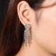 Shiny Rhinestone Long Earrings Heart Round Eye Irregular Shape Ear Stud