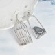 Silver Drop Earrings Blue Grey Bird Birdcage Pendants Fashion Asymmetric Women Earring