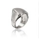 Silver Gold Irregular Polished Alloy Metal Finger Ring For Women