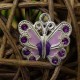 Silver Plated Crystal Rhinestone Butterfly Charm Necklace Pendant DIY