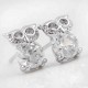 Silver Plated Cute Crystal Owl Ear Stud Earrings For Women