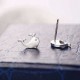 Silver Sweet Little Whale Ear Stud Earrings For Women