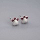 Simple 925 Sterling Silver Gold Color Lovely Cat Claws Stud Earrings for Women