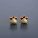 Simple 925 Sterling Silver Gold Color Lovely Cat Claws Stud Earrings for Women