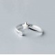 Simple Alloy Diamond Stars Plane Adjustable Rings for Women