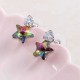 Simple Star Ear Stud Earring Dazzling Cubic Zirconia Star Crystal Piercing Earrings for Women