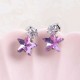 Simple Star Ear Stud Earring Dazzling Cubic Zirconia Star Crystal Piercing Earrings for Women