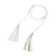 Simple Style Multilayer Twining Tassel Wool Black and White Anklet Barefoot Sandal