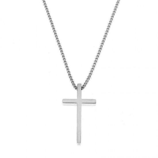 Simple Style Stainless Steel Cross Pendants Necklace For Women Delicate Necklaces