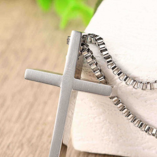 Simple Style Stainless Steel Cross Pendants Necklace For Women Delicate Necklaces