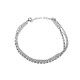 Simple Style Women's Luxury Silver Multilayer Rhinestone Anklet Jewelry Gift