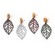 Simple Style Wood Hollow Leaves Ear Drop Earring  for Women