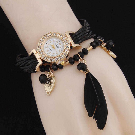 Sloggi Fashion Angel Wing Lady Owl Pendant Bracelet Watch