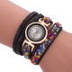 Sloggi colorful stone winding bracelet watch diamond winding female bracelet