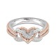 Special Zircon Inlaid Hollow Platinum Rings Infinity Knot Heart Cross Finger Ring for Women