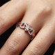 Special Zircon Inlaid Hollow Platinum Rings Infinity Knot Heart Cross Finger Ring for Women