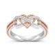 Special Zircon Inlaid Hollow Platinum Rings Infinity Knot Heart Cross Finger Ring for Women