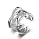 Stackable Twining Clear CZ Ring Dazzling Zirconia Engagement Finger Rings for Women