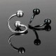 Stainless Steel Spiral Nose Lip Ear Piercing Ring Body Jewelry