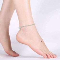 Star Pendant Fashion Foot Chain Silver Plated Anklet for Women