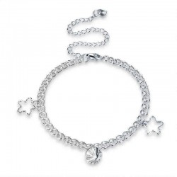 Star Pendant Fashion Foot Chain Silver Plated Anklet for Women