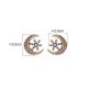 Star-Studded Moon Flower Embossed Earrings Female Retro Style