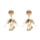 Statement Dangle Earring Rhinestone Flower Tassel Piercing Chandelier Ear Drop for Women