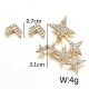 Statement Full Rhinestone Arrows Stars Gold Stud Earring Punk Party Jewelry for Girl Women