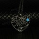 Steampunk Luminous Necklace Heart Glow In The Dark Pendant Necklace