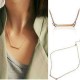 Stick Simple Bar Elegant Women Lady Chain Necklace Jewelry